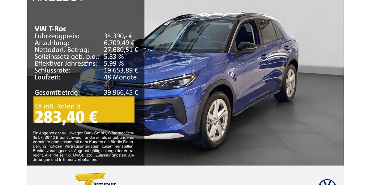 VW T-Roc 9.999 km 32.290 &euro; Oberhausen 46047