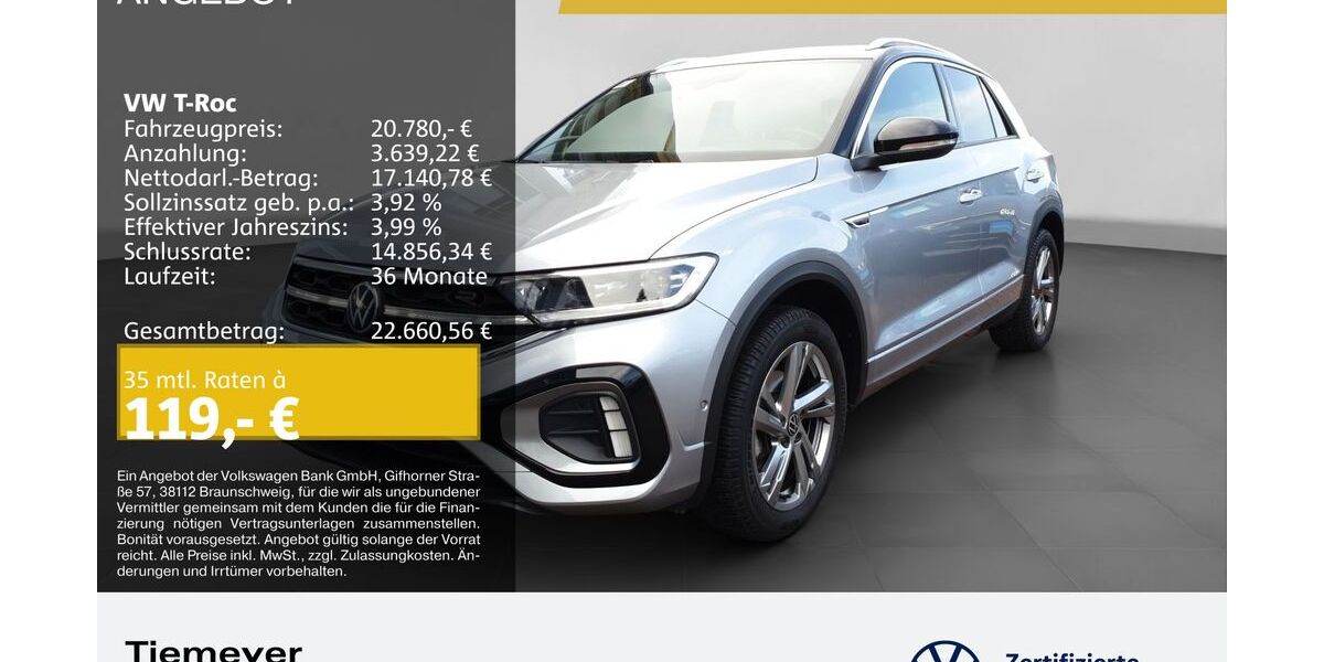 VW T-Roc 38.338 km 20.450 &euro; Bochum 44892