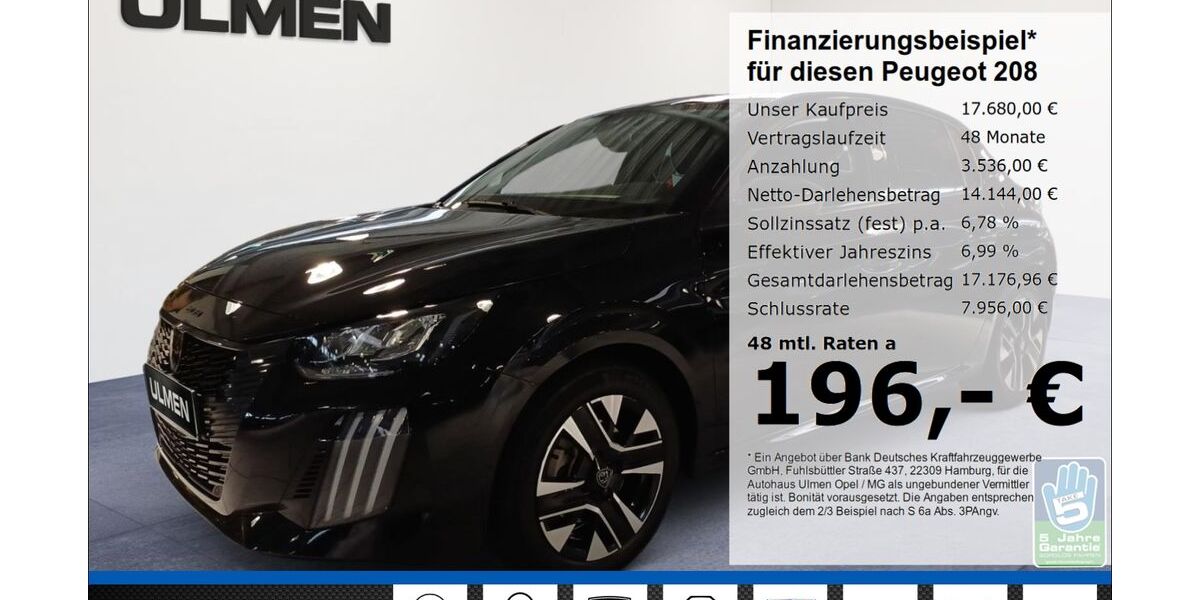 Peugeot 208 14.835 km 17.680 &euro; Düsseldorf 40231