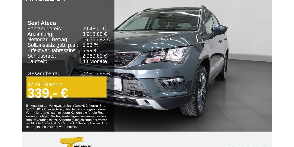 Seat Ateca 73.360 km 19.490 &euro; Bochum 44809