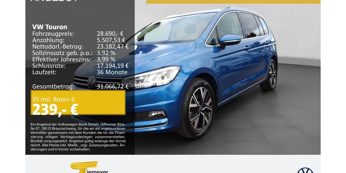 VW Touran 41.290 km 27.480 &euro; Bochum 44892