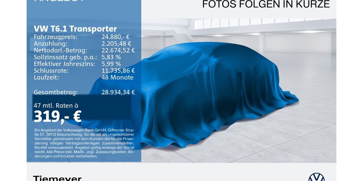 VW T6 Transporter 98.226 km 24.310 &euro; Bochum 44892